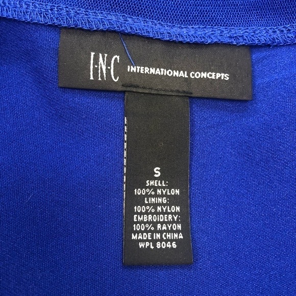 INC International Concepts /Women's/ Colbot blue Top/Embellishment on front/ S - Picture 6 of 8